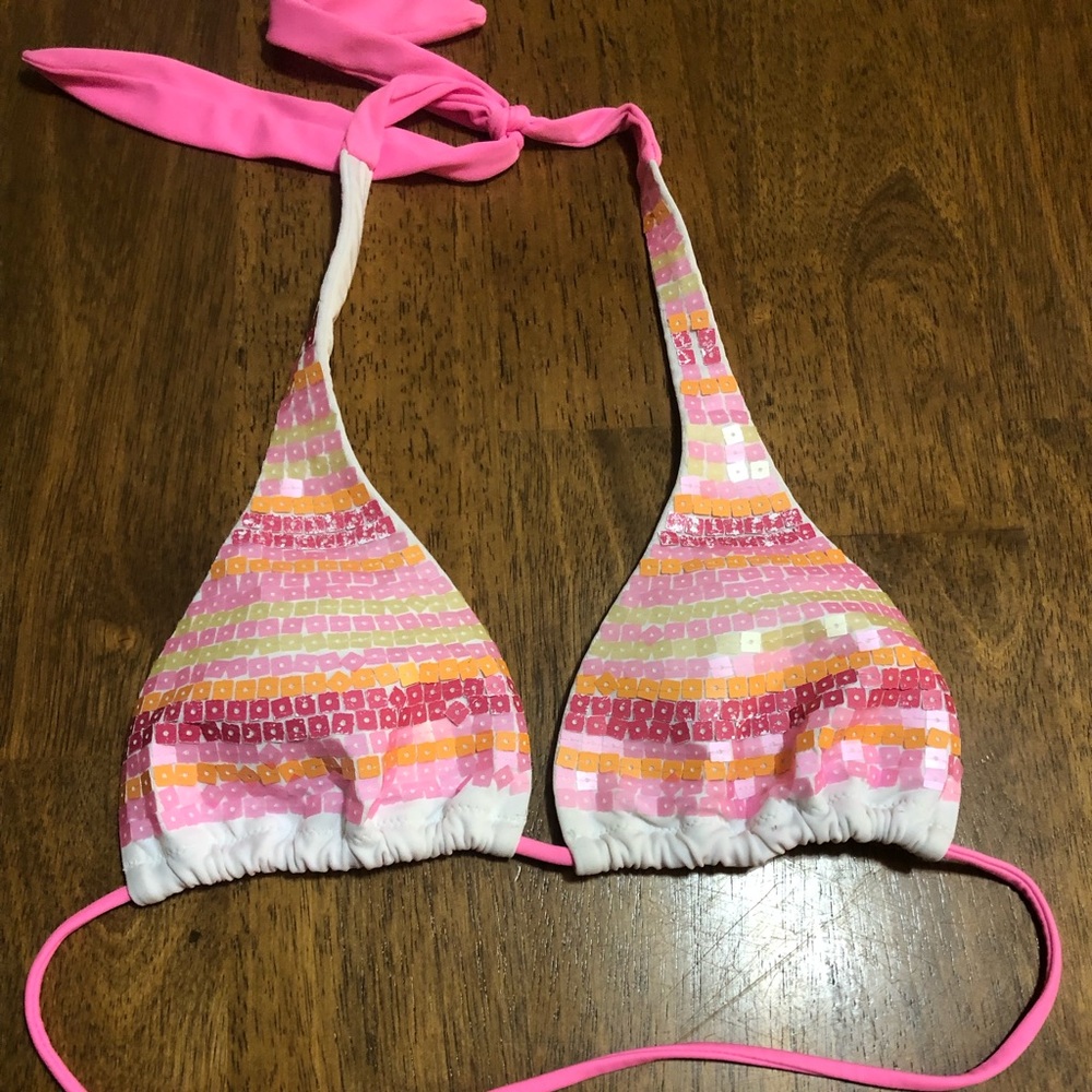 Victoria Secret Sequin String Bikini Top